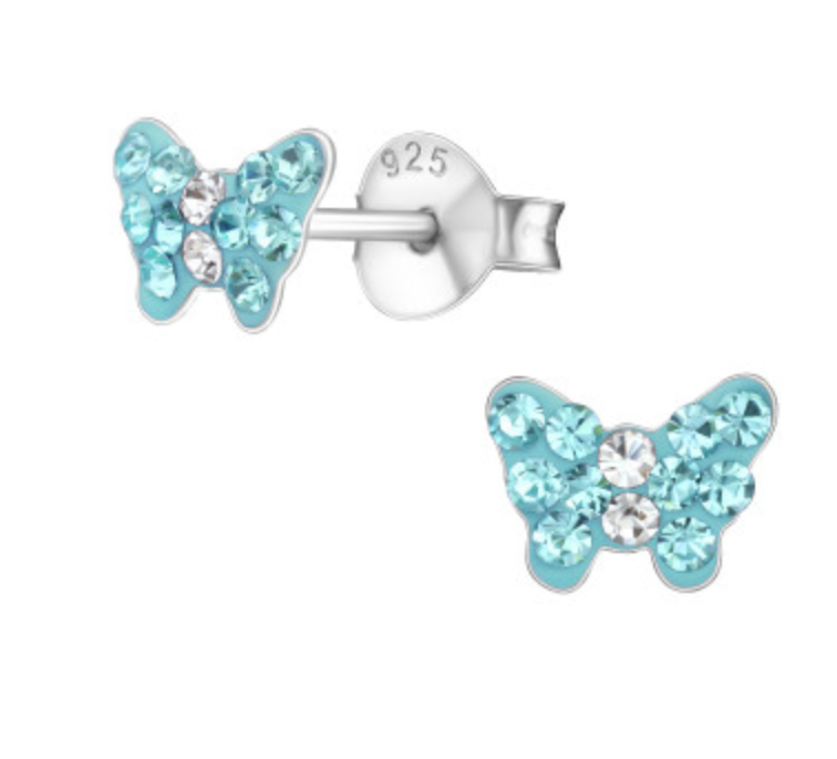 Crystal butterfly store earrings