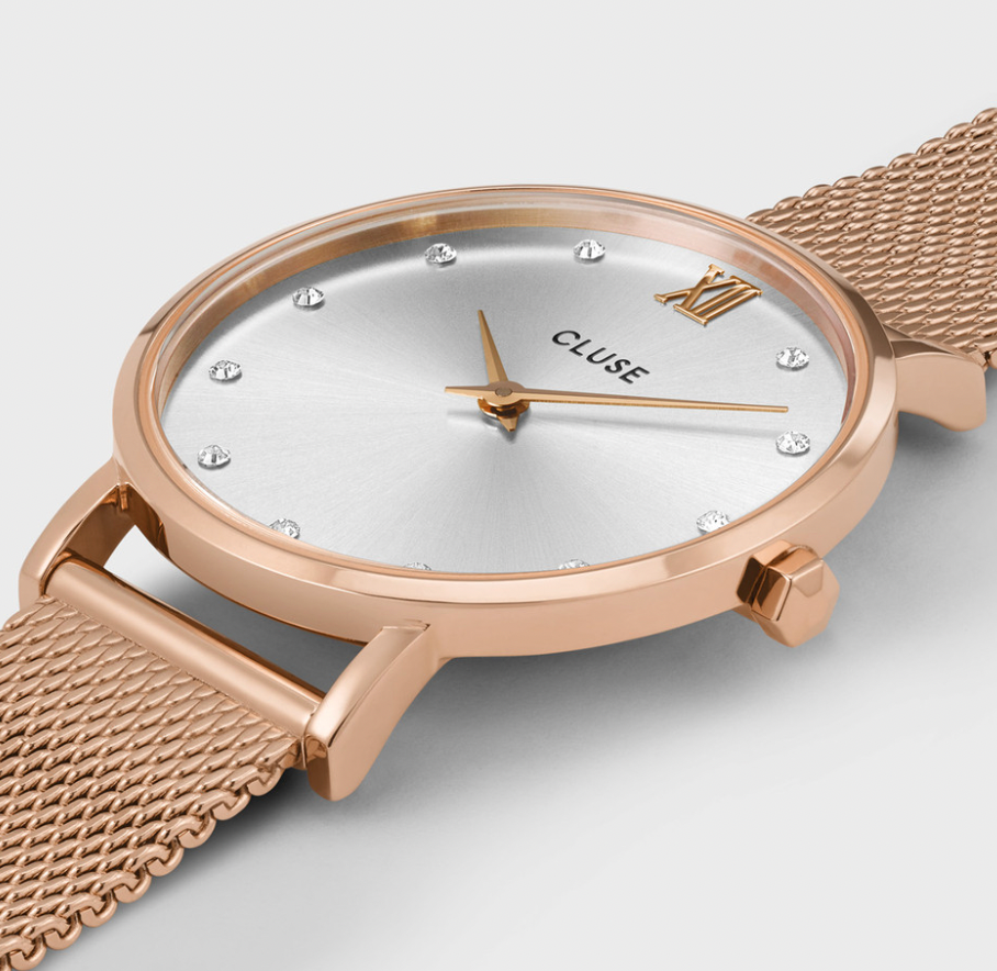 Cluse minuit mesh rose gold sale