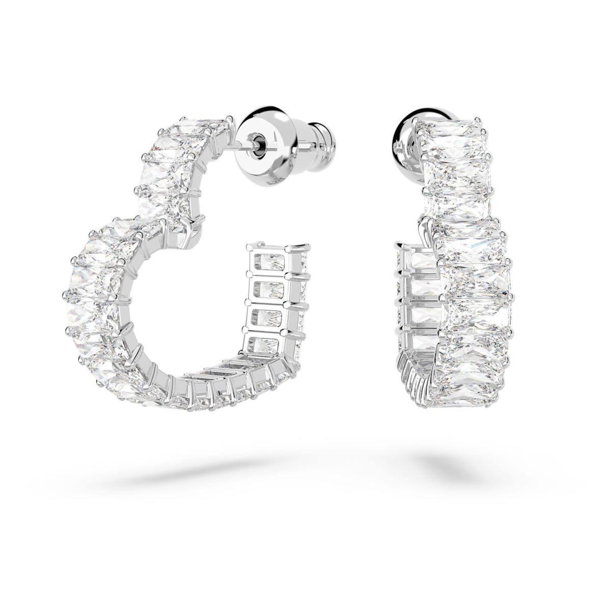 Swarovski diamond deals hoop earrings