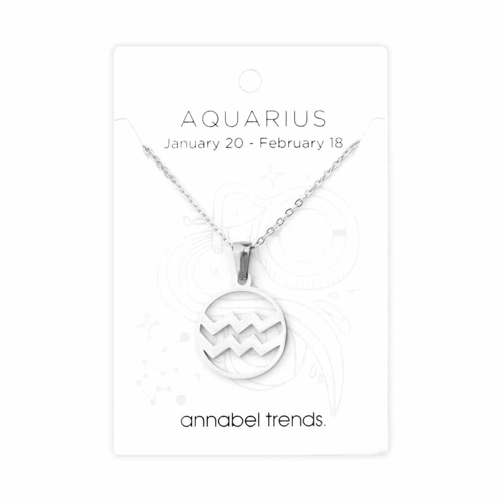 Zodiac Polished Stainless Steel Pendant