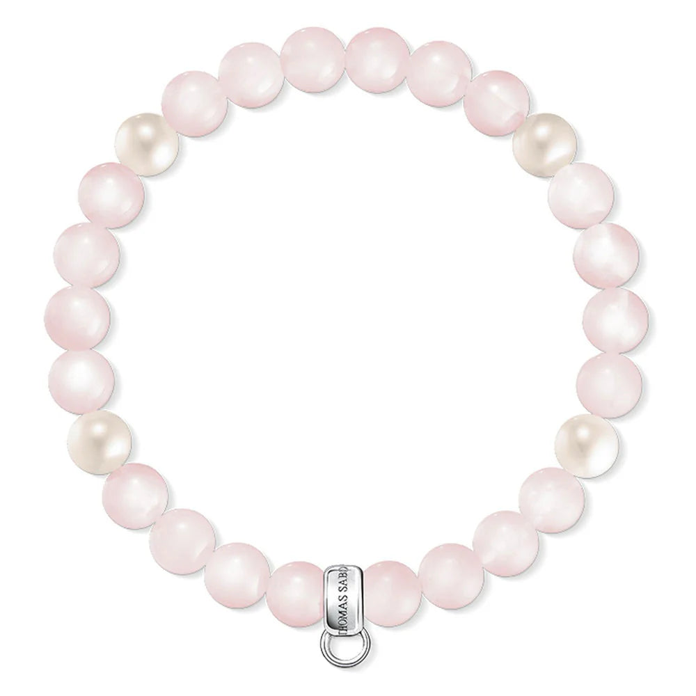 Rose Quartz and Pearl Beaded Bracelet