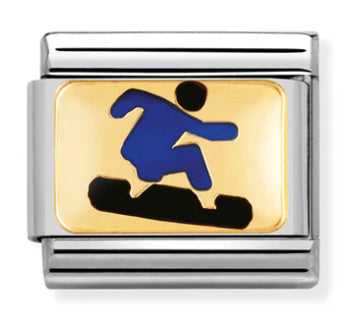 Sports - Snowboarder Gold Charm