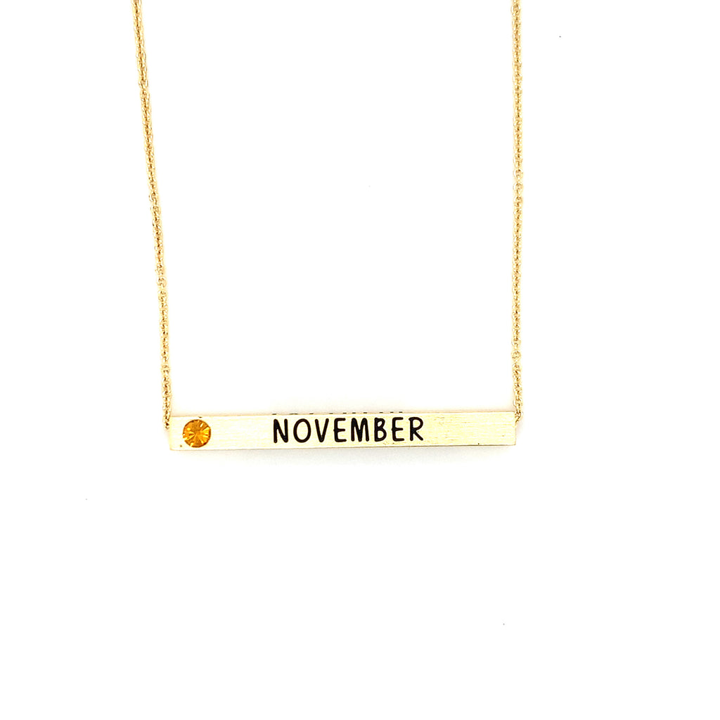 Ginger Moon November Bar Necklace