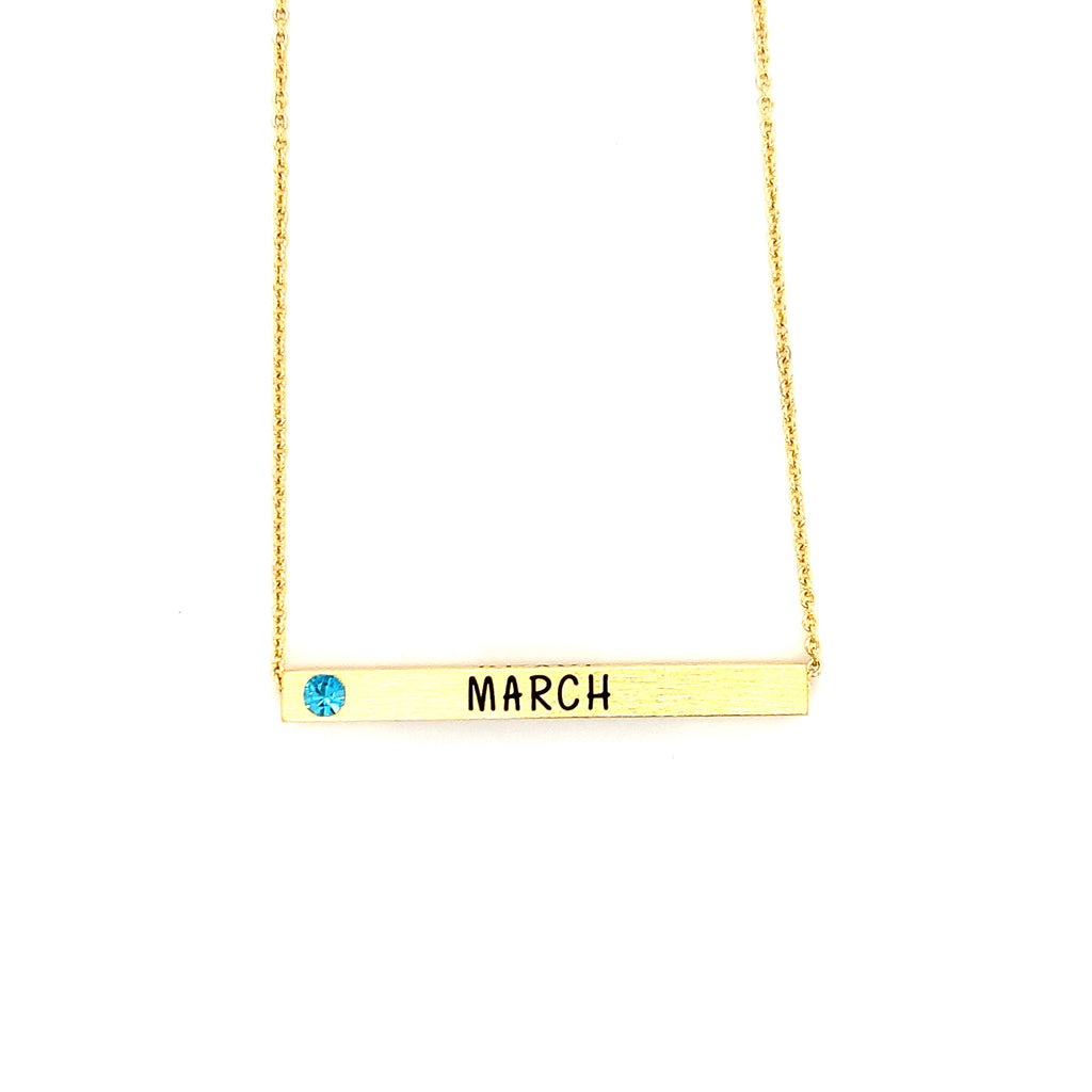 Ginger Moon March Bar Necklace