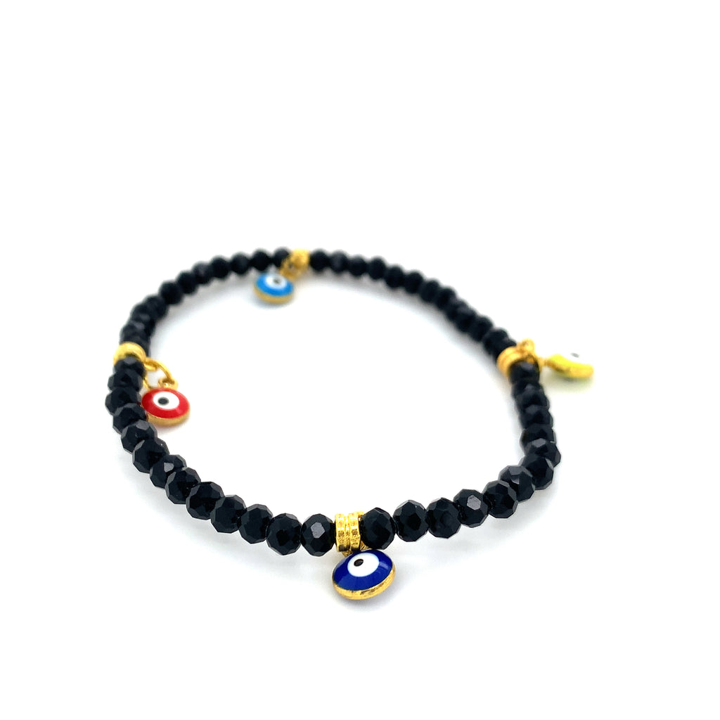 Black Mati Evil Eye Crystal Bracelets