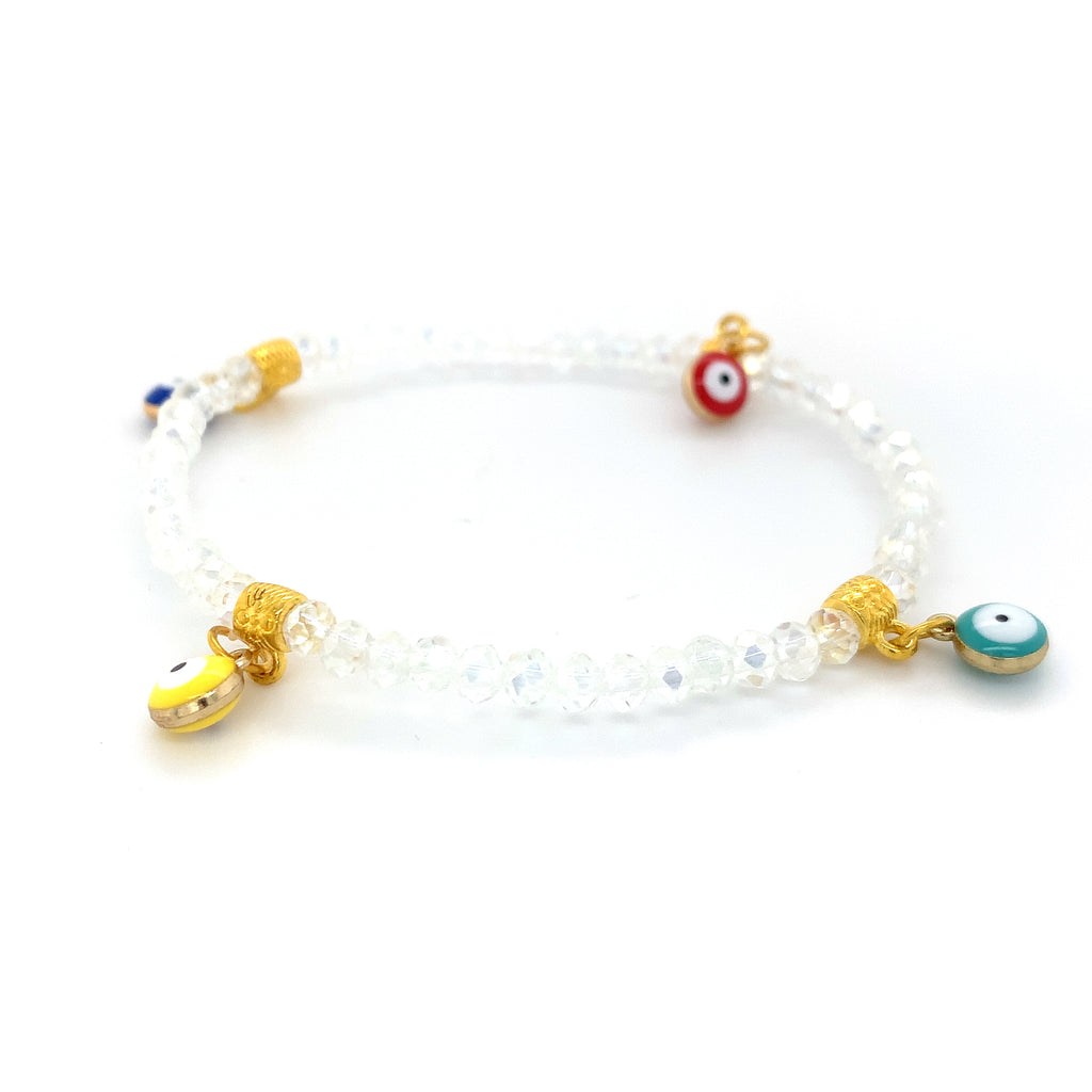 Crystal Clear Mati Evil Eye Crystal Bracelets