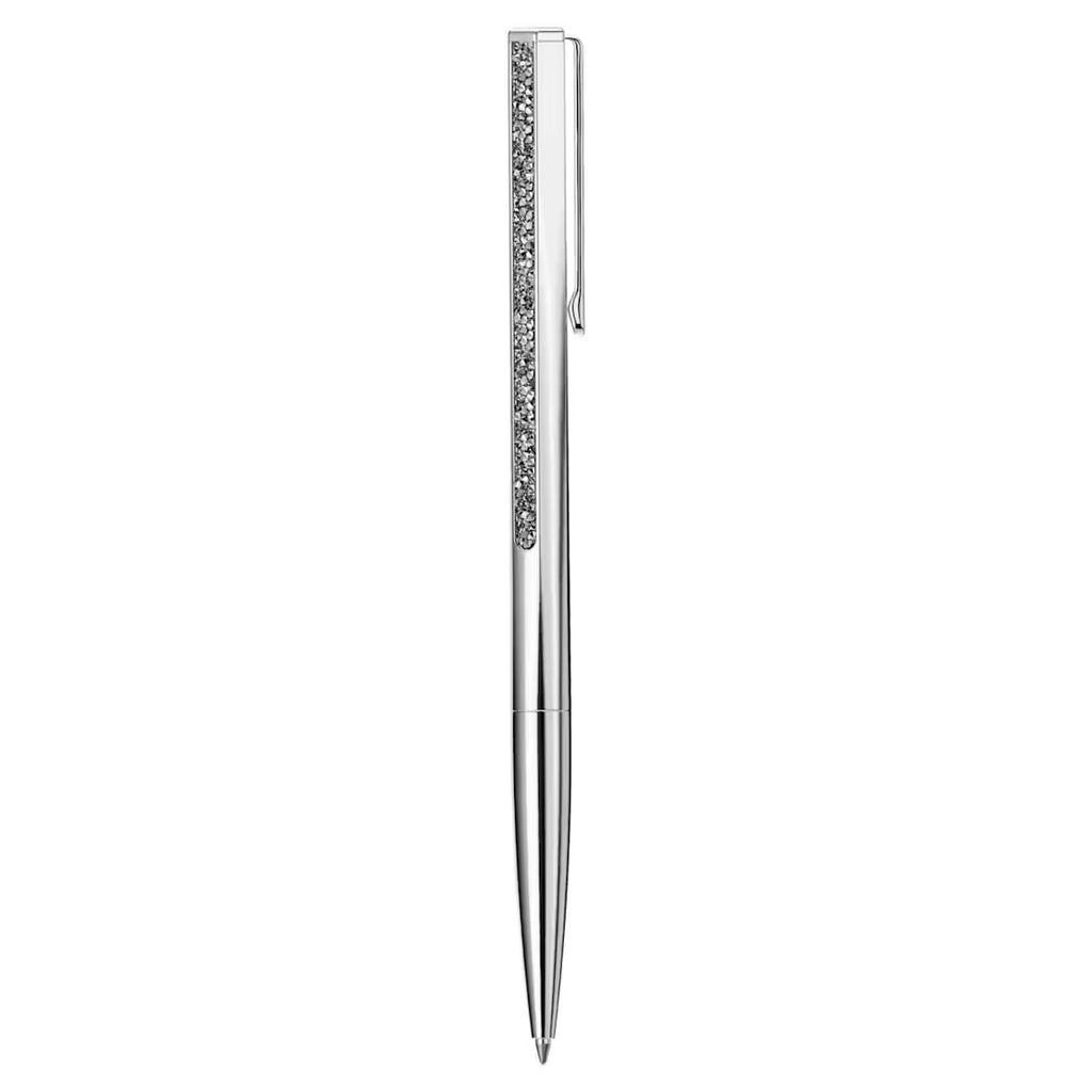 Crystal Shimmer Silver Tone Chrome Ballpoint Pen