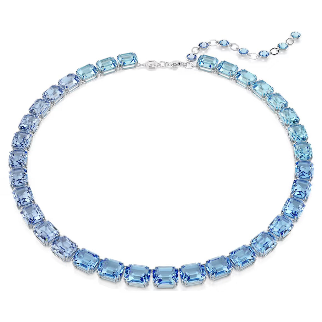 Millenia Blue Octagon Cut Tennis Necklace