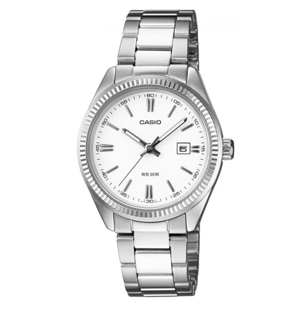 Casio Ladies Petite Vintage Stainless Steel Watch