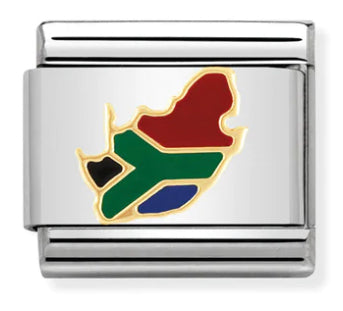 Travel - South Africa Enamel Gold Charm