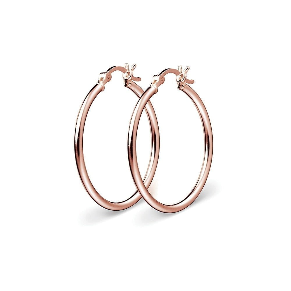 Earring - Round Plain  15MM RGP Hoops