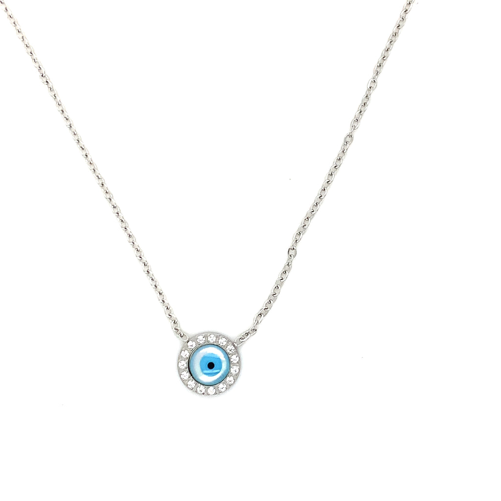 Circle Evil Eye Pendant - 2 colours