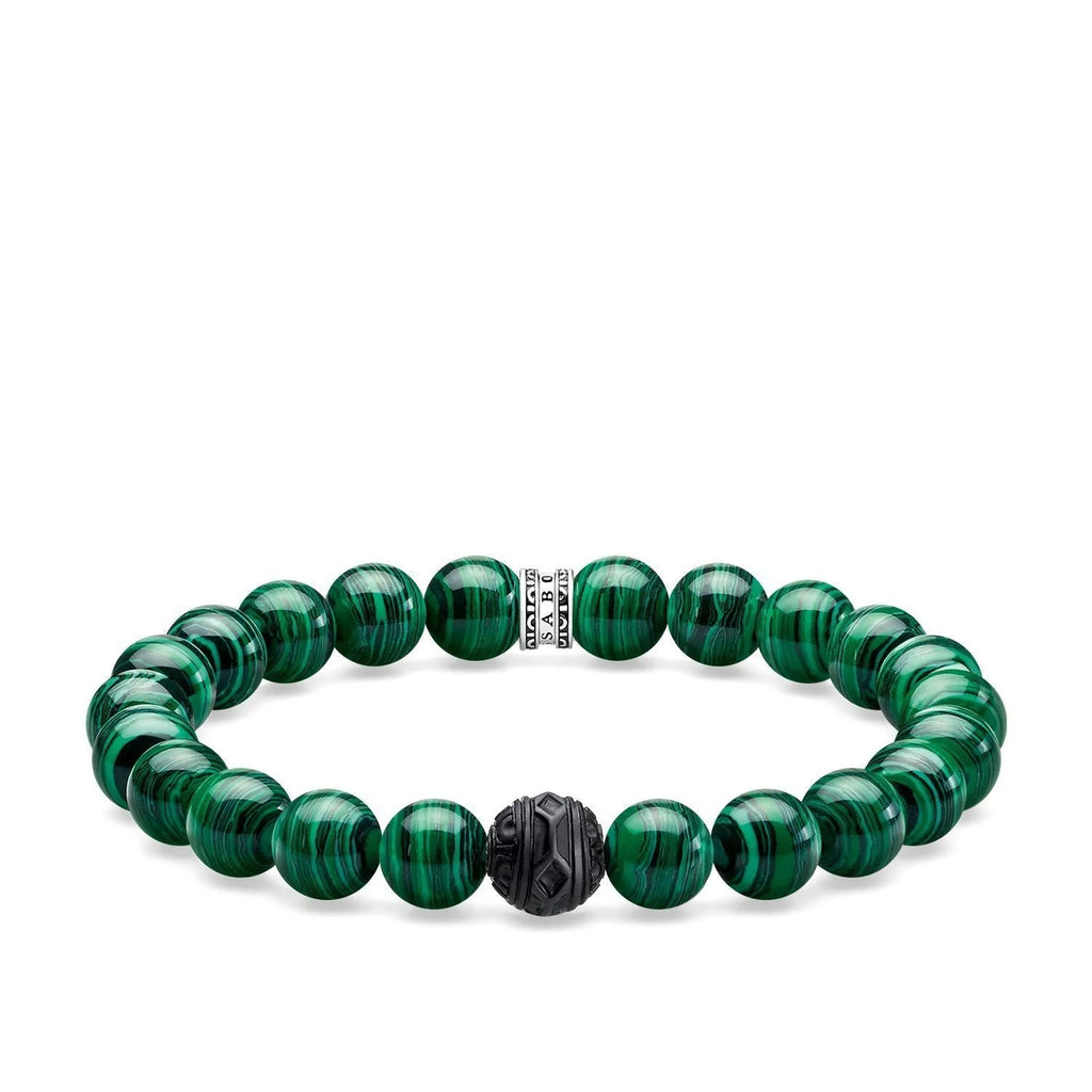 Black Cat Green Beaded Bracelet