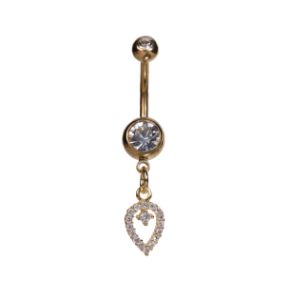 Pgymy Navel GP Teardrop Crystal Belly Bar