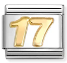 Number - 17th Gold Charm