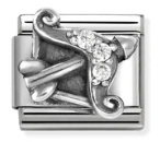 Zodiac - Sagittarius with CZ Silver Charm