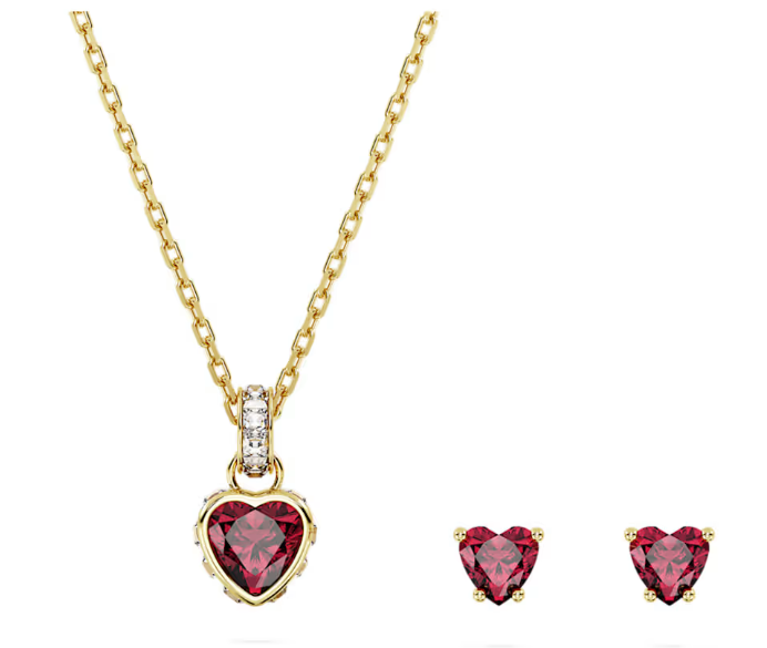 Chrome Red/Gold Heart Set