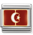 Africa Flag - Tunisia Gold Charm