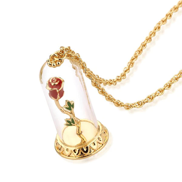 Belle shop rose necklace