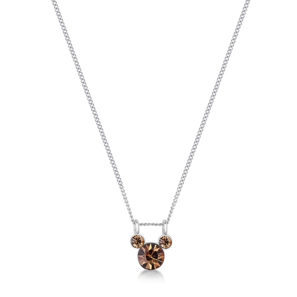 Mickey mouse crystal on sale necklace