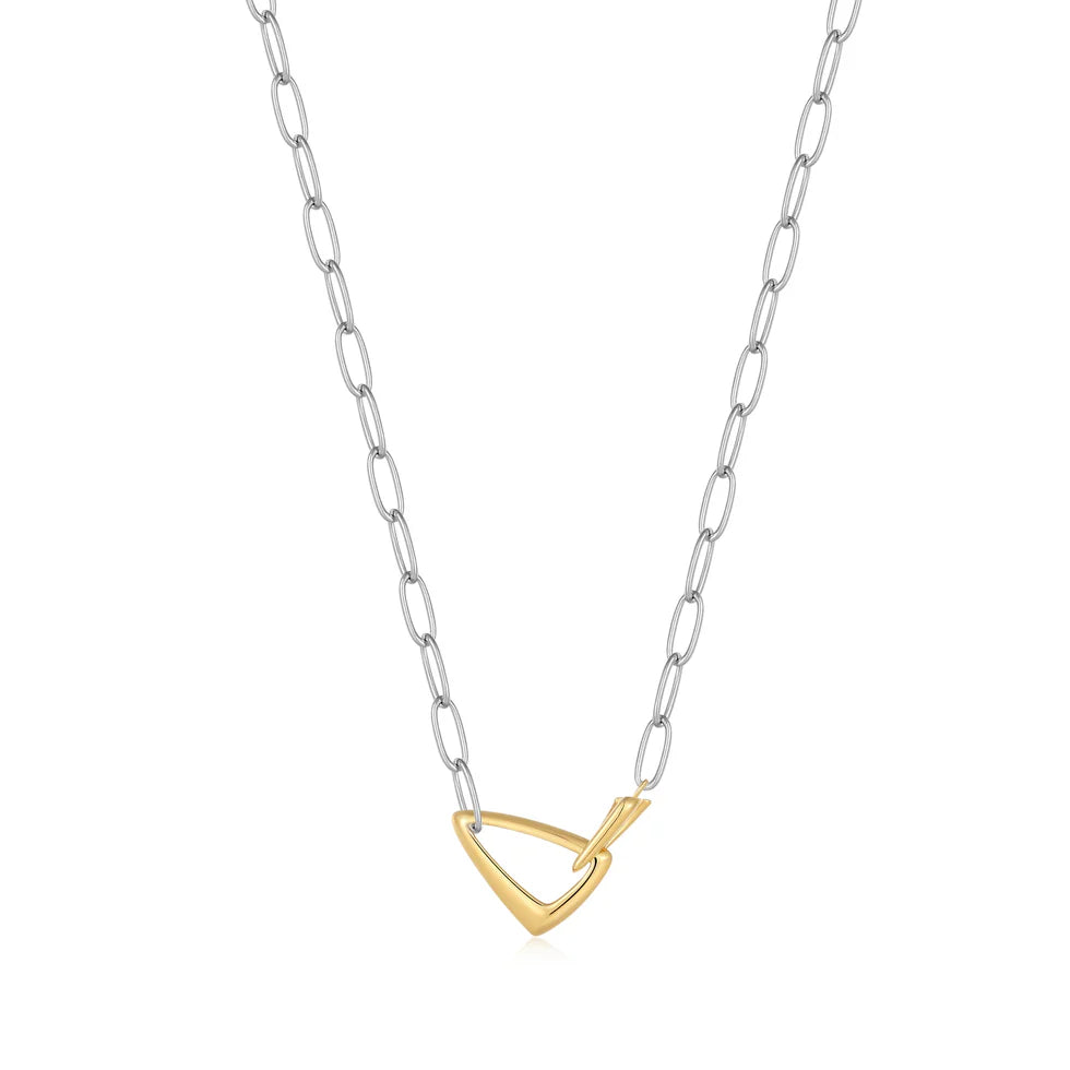 Tough Love - Two Tone Arrow Link Chunky Chain Necklace