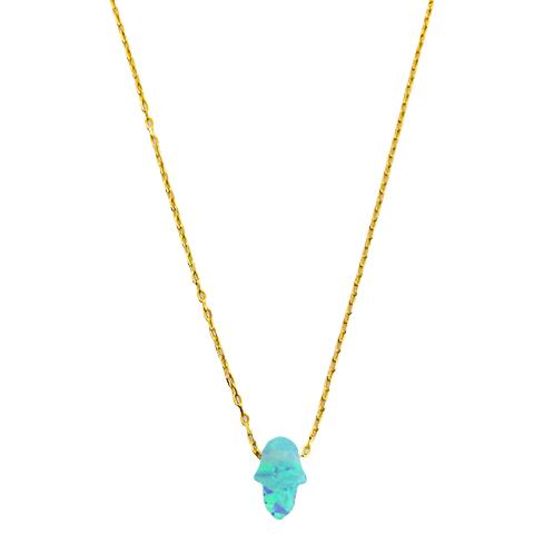 Necklace - Blue Opalite Fatima Hand - 2 colours