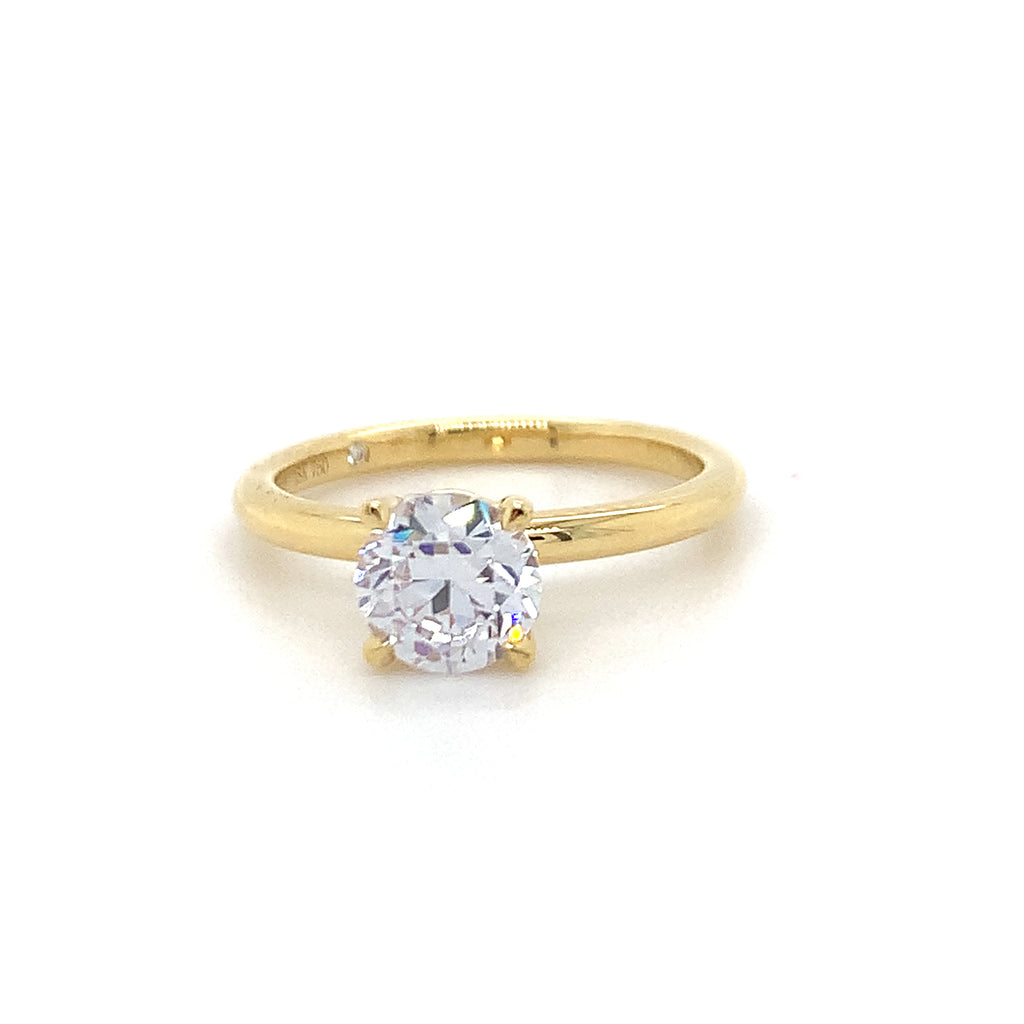 Minnie CZ Yellow Gold Ring