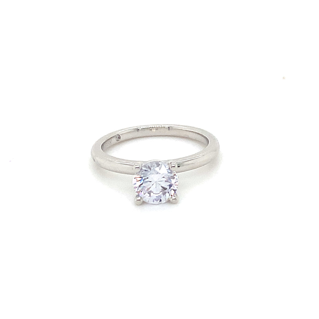 Minnie CZ Platinum Ring