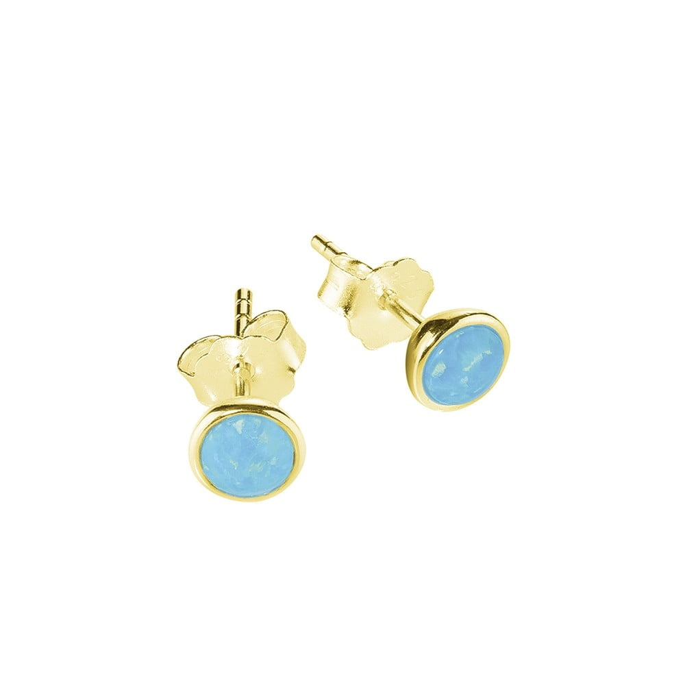 Earring - YGP Opalite Bezel Set Studs