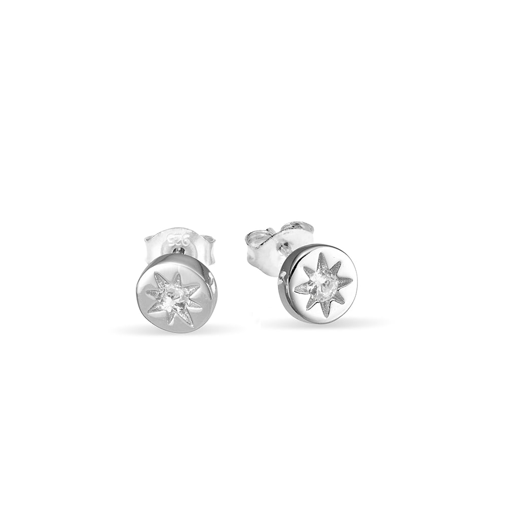 Earring - CZ North Star Studs