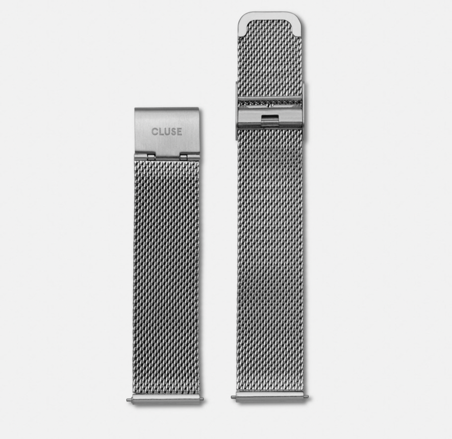 CLUSE Mesh Silver Strap