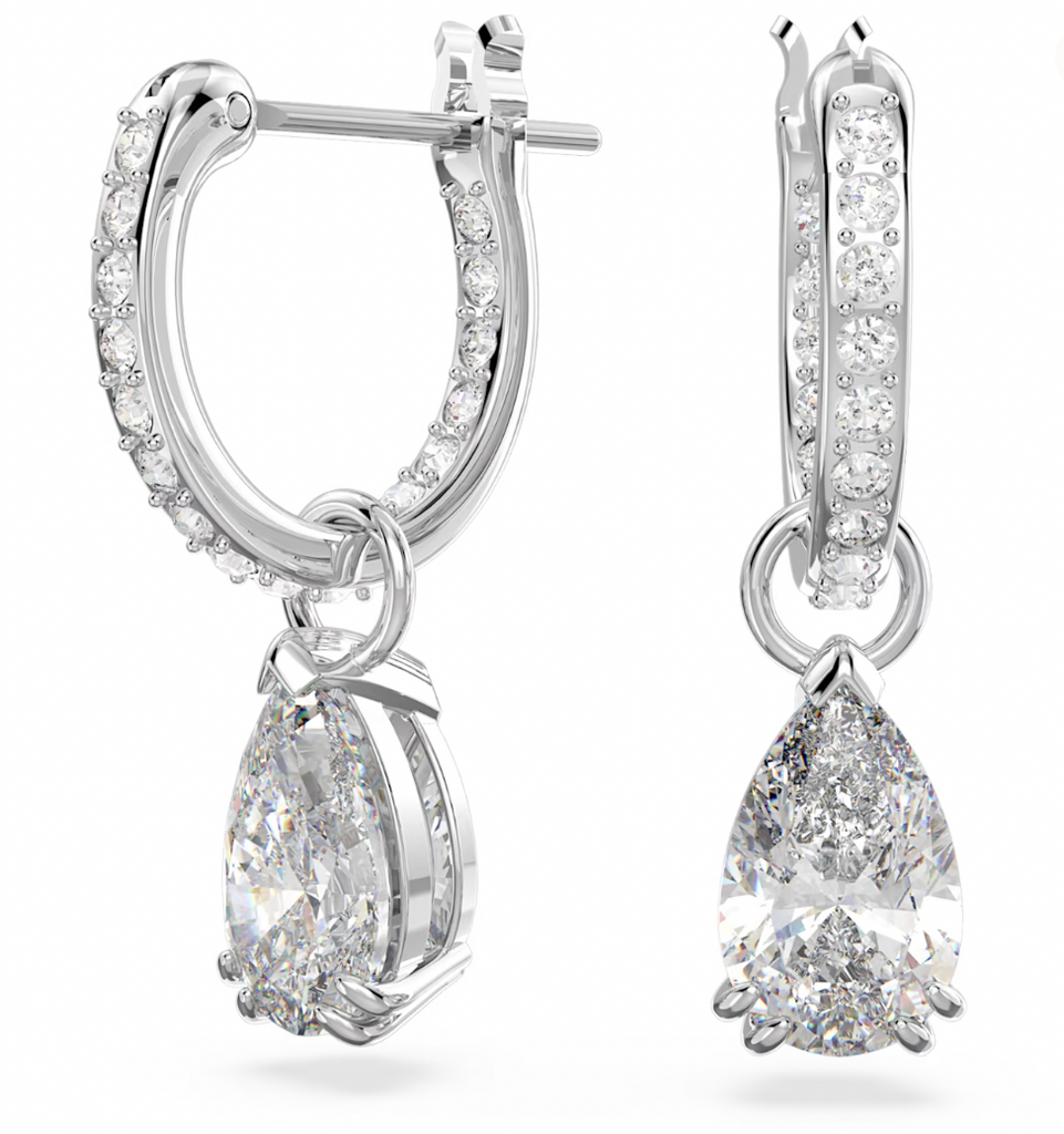 Rhodium plated hoop deals earrings