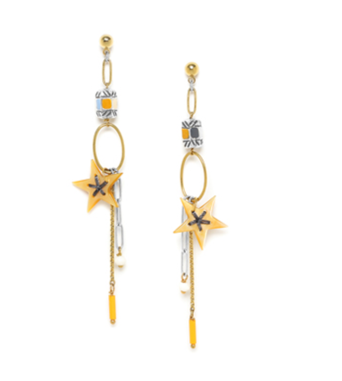 JUSTINE Star Dangle Post Earrings