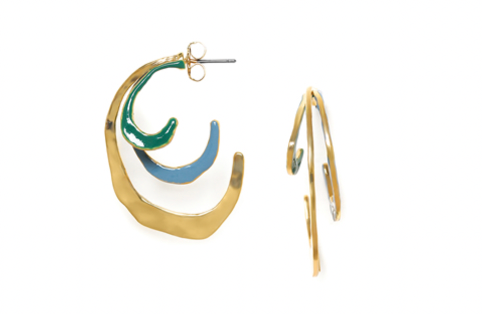 ALLEGRA creole earrings (blue)