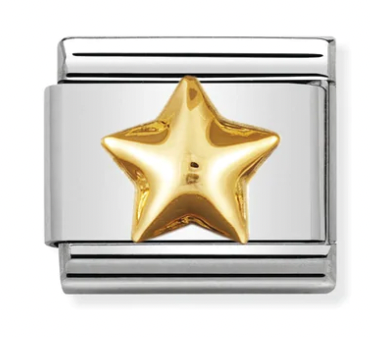 Fun - Raised Star Gold Charm