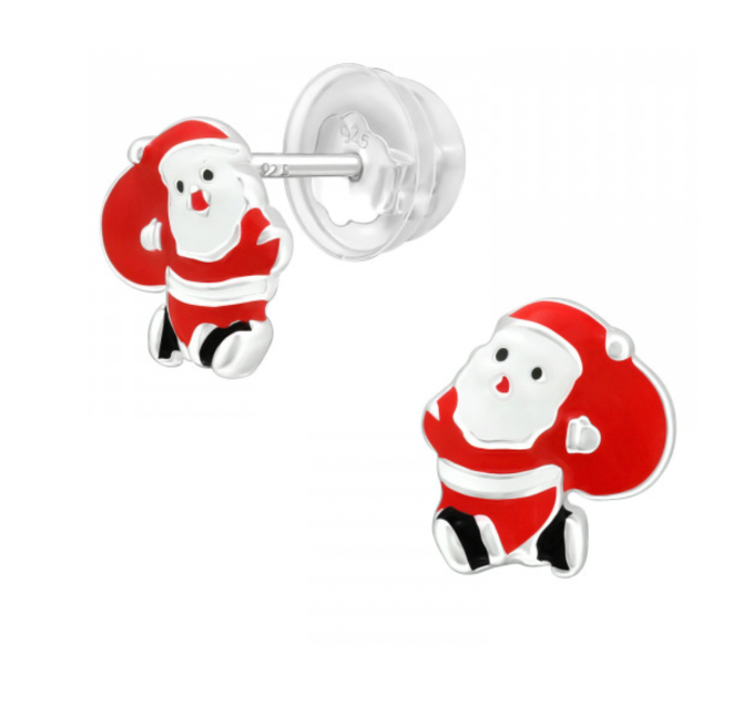 Christmas: Kids Santa Claus Stud Earrings