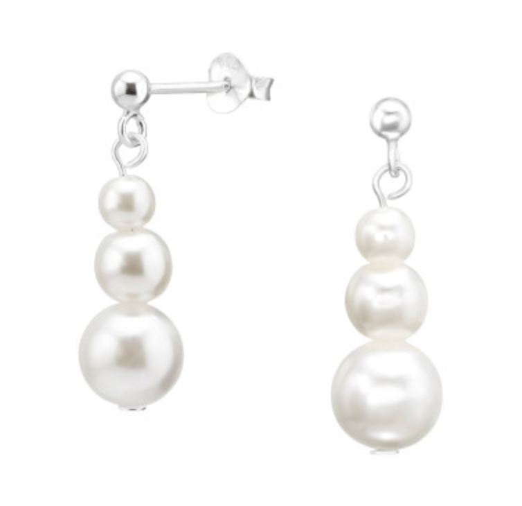 Kids Hanging Pearls Earrings