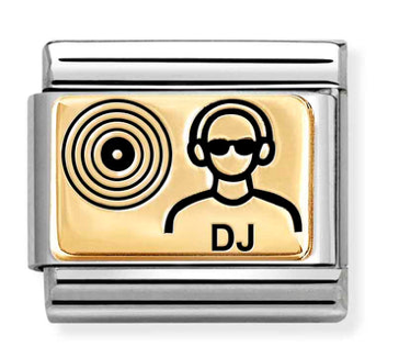 Occupation - DJ Gold & Black Enamel Charm