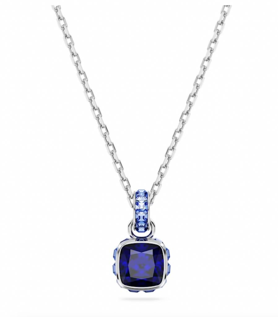 Birthstone September Blue Square - Necklace & Earring