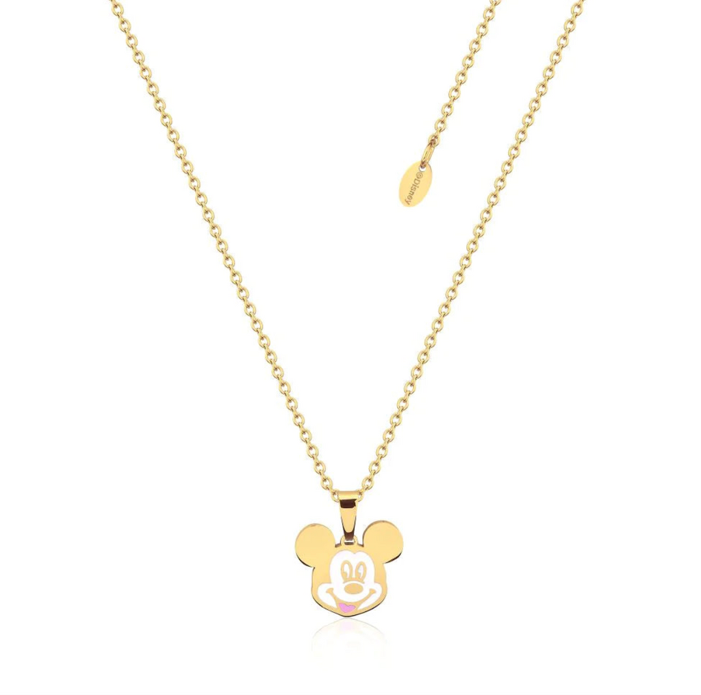 Mickey Mouse Gold Enamel - Necklace & Earrings