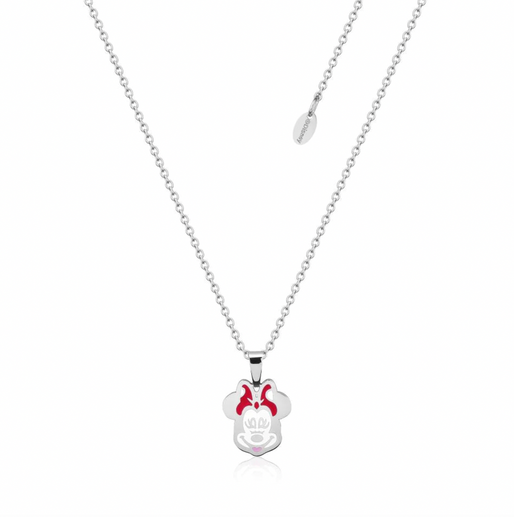 Minnie Mouse Silver Enamel - Necklace & Earring