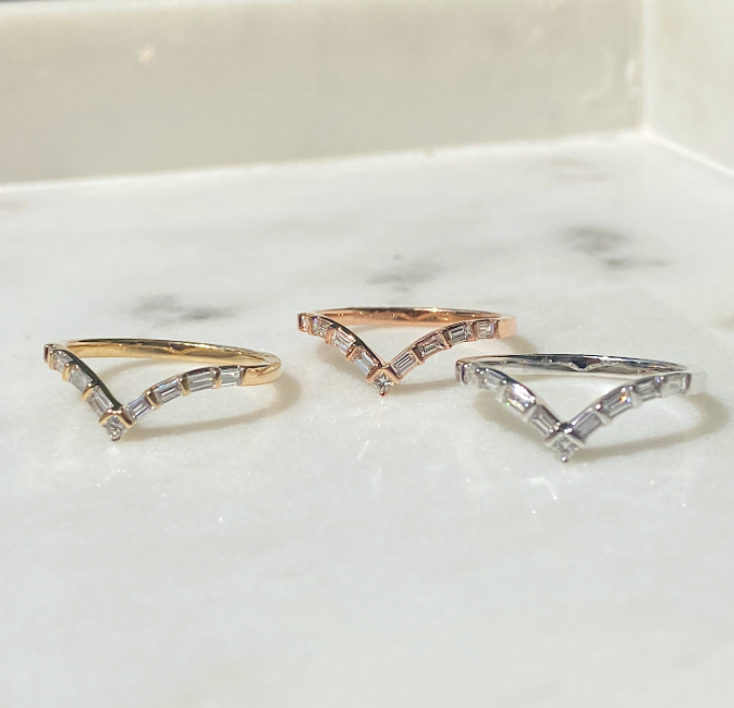 Gabriella Diamond Wishbone Ring