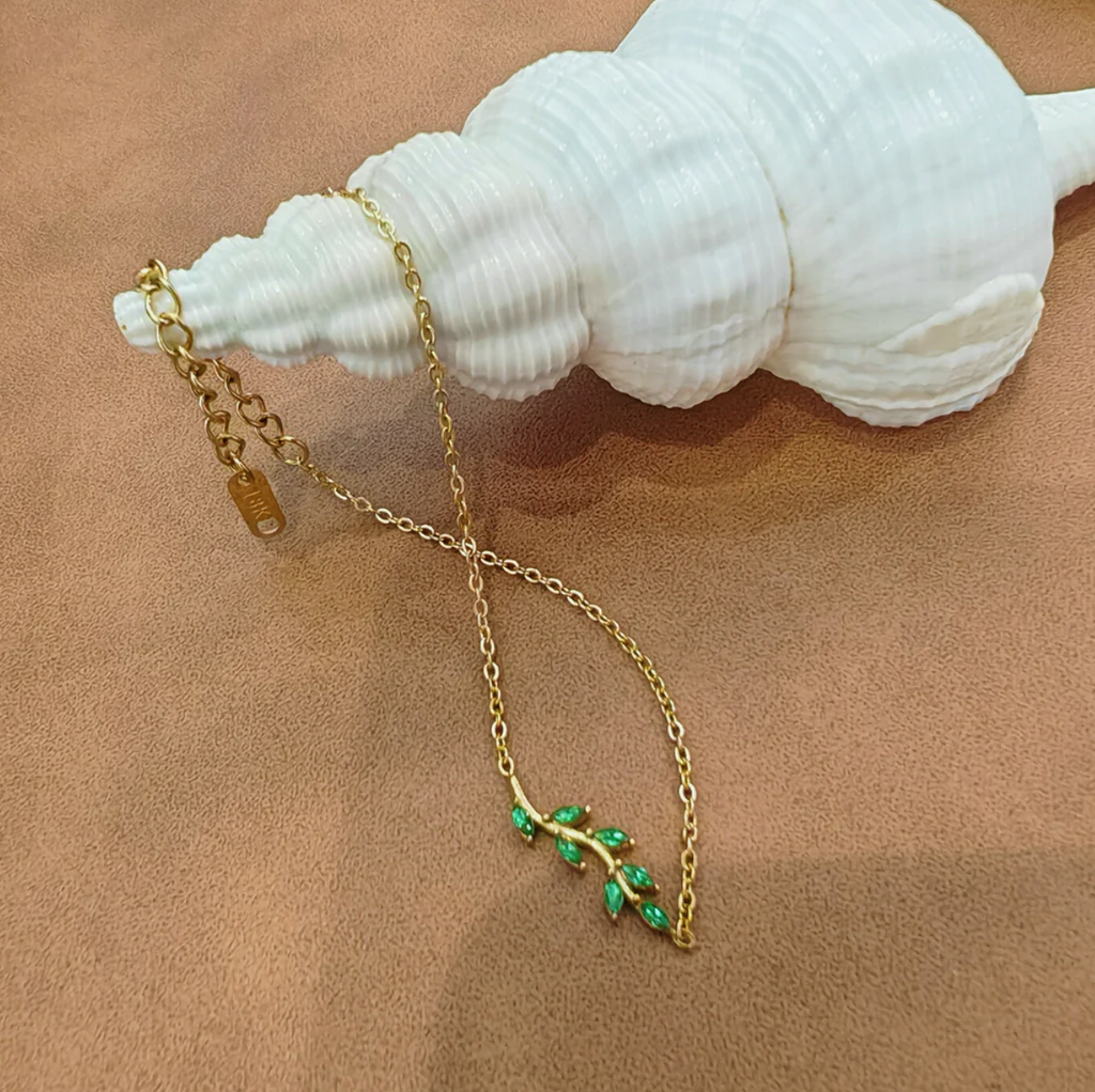 Green Leaf Gold Bracelet