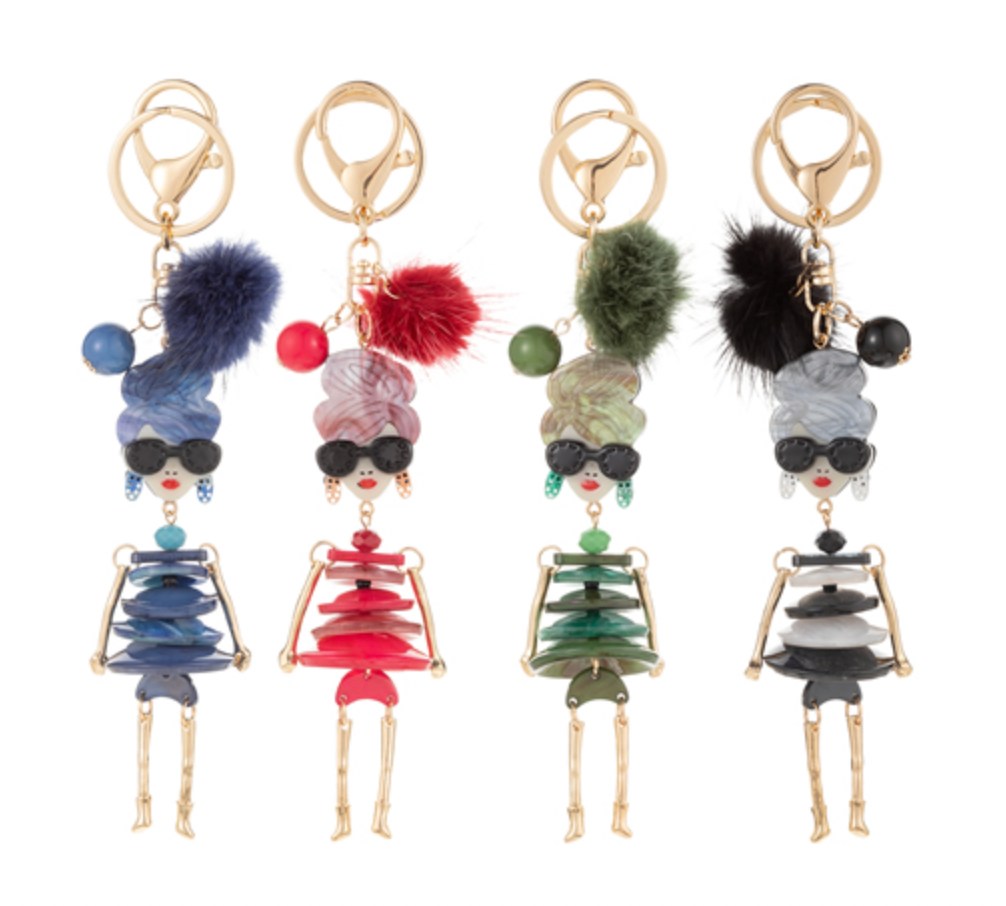 Sia Lady Keyring - 4 colours