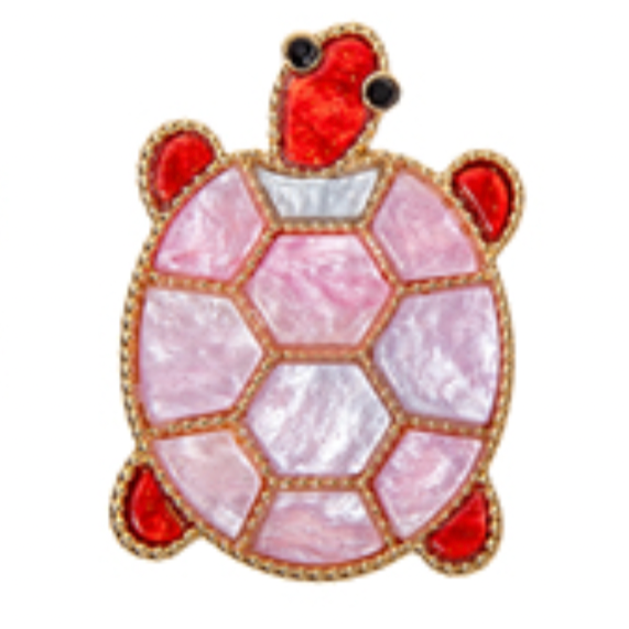 SIA Red Turtle Brooch