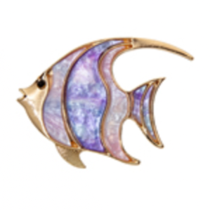 SIA Purple/Pink Fish Brooch