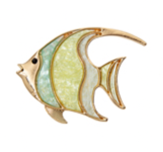 SIA Green Fish Brooch