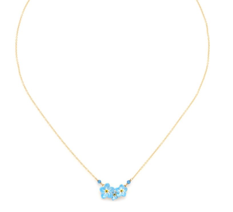 NEELA 3 Flowers Short Necklace