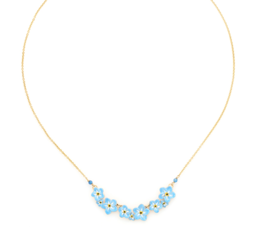 NEELA 9 Flowers Short Necklace