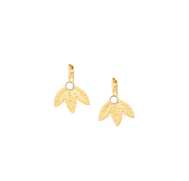 MERRY 3 Leaves French Hooks Earring